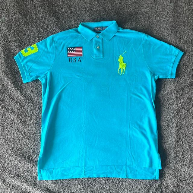 Polo Ralph Lauren Men's Polo shirt - Blue/Green - XL on Productcaster.