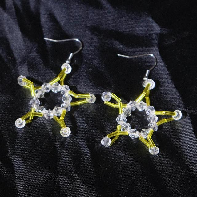 Handmade Women's Earrings - Yellow on Productcaster.