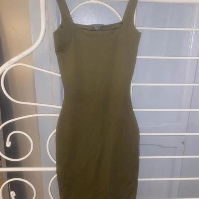 Primark Women's Bodycon Dress - Green/Khaki - 6 on Productcaster.