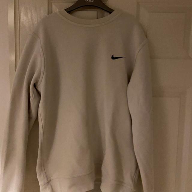 Nike Men's Sweatshirt - White/Cream - M on Productcaster.