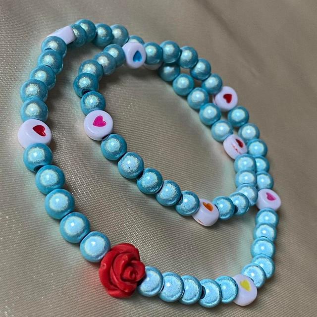 Handmade Women's Necklace - Blue on Productcaster.