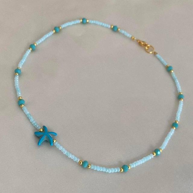 Handmade Women's Necklace - Blue on Productcaster.