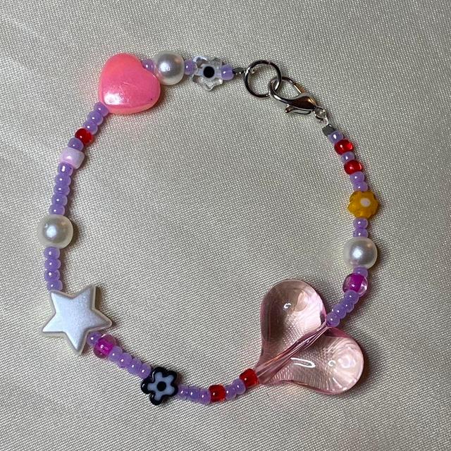 Handmade Women's Bracelet - Pink on Productcaster.