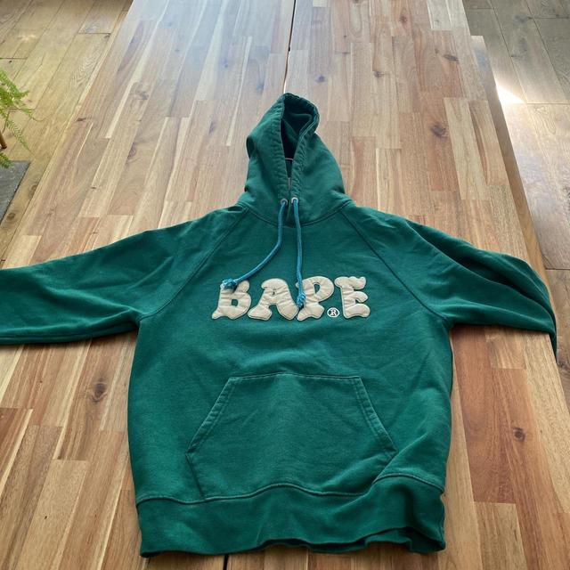 BAPE Men's Hoodie - Green - S on Productcaster.