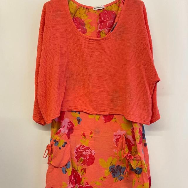 Women's Mini Dress - Orange/Pink - One size on Productcaster.