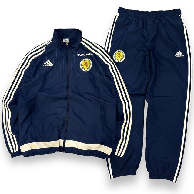 Adidas Men's Sweatpants - Navy/White - L on Productcaster.