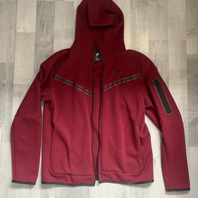 Nike Men's Hoodie - Burgundy/Red - L on Productcaster.