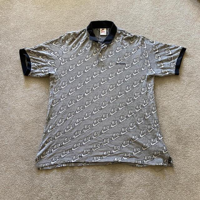 Supreme Men's Polo shirt - Grey/Silver - M on Productcaster.