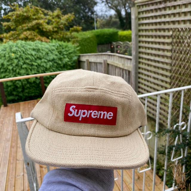 Supreme Men's Caps - Cream/Tan on Productcaster.