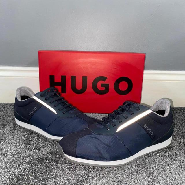 Hugo Boss Men's Trainers - Navy - UK 8 on Productcaster.