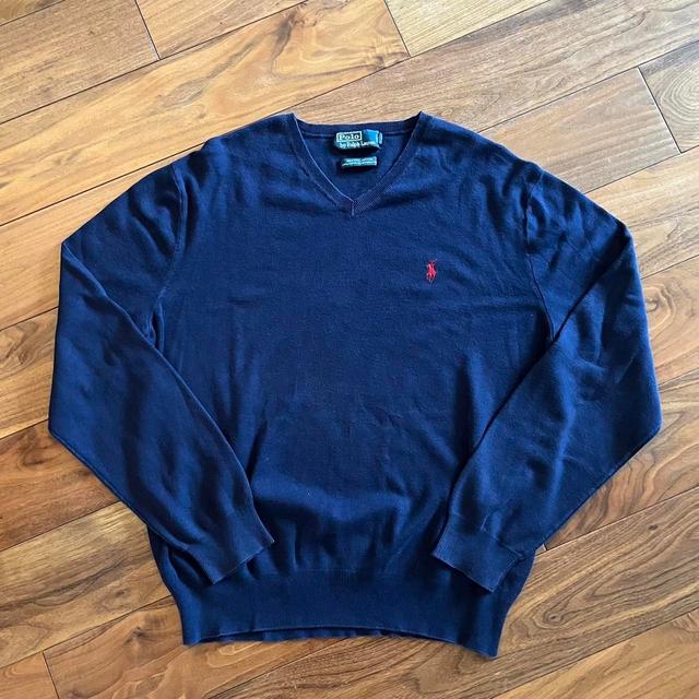 Polo Ralph Lauren Men's Sweatshirt - Navy/Red - M on Productcaster.