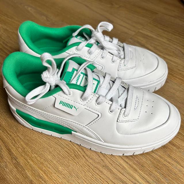 Puma Women's Trainers - White/Green - UK 5 on Productcaster.