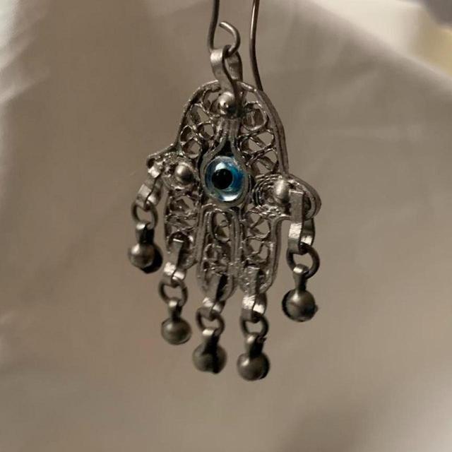 Vintage Women's Earrings - Silver on Productcaster.