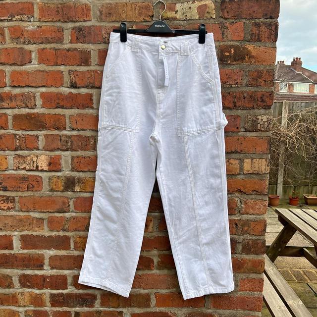 Topshop Women's Trousers - White - UK 14 on Productcaster.