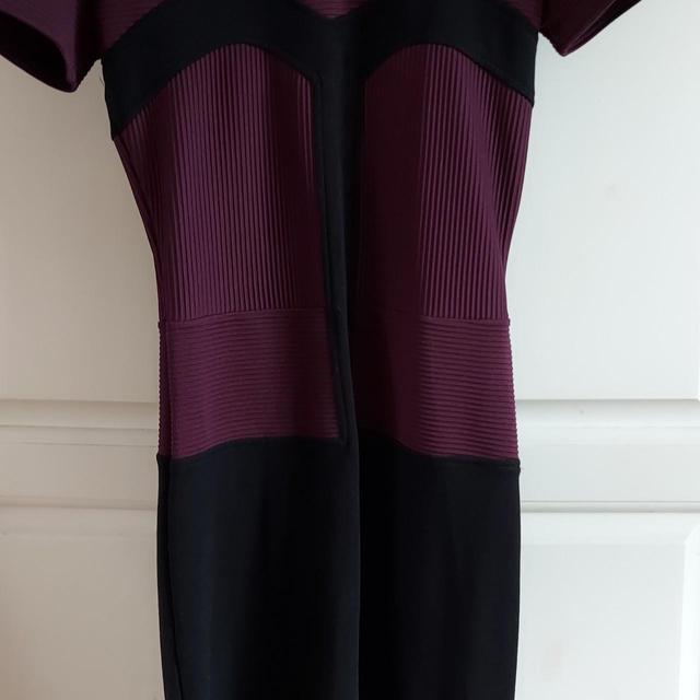 French Connection Women's Bodycon Dress - Black/Burgundy - 8 on Productcaster.