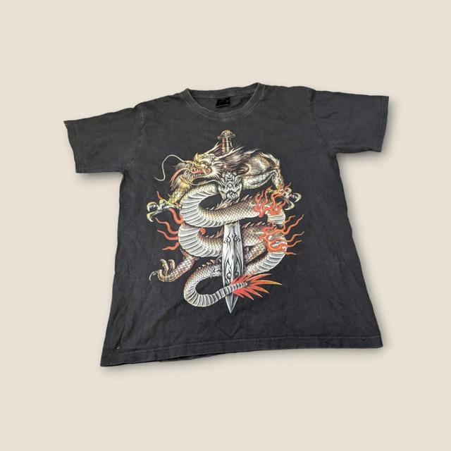 Vintage Men's T-shirt - Black/Multi - S on Productcaster.