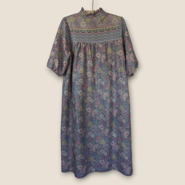 Vintage Women's Maxi Dress - Blue/Multi - 18 on Productcaster.