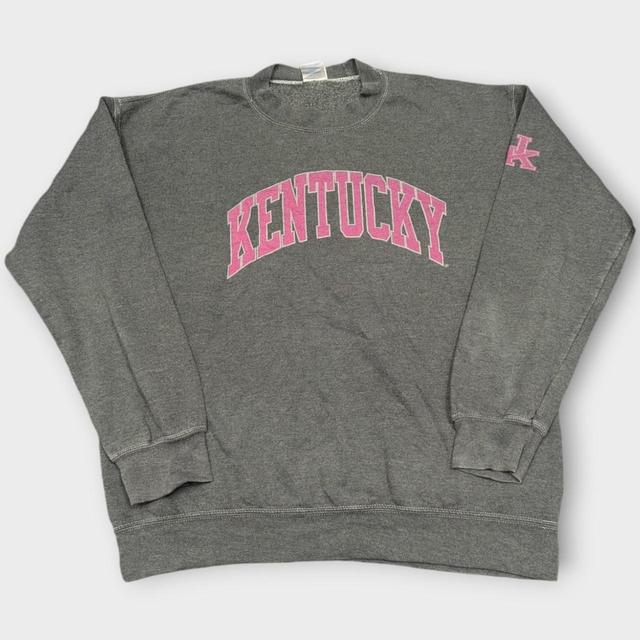 Gildan Men's Sweatshirt - Grey/Pink - L on Productcaster.