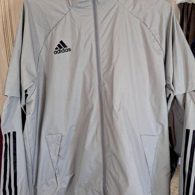 Adidas Men's Coat - Grey - XL on Productcaster.