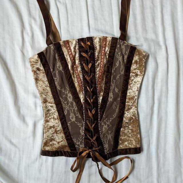 Vintage Women's Corset - Brown - 10 on Productcaster.