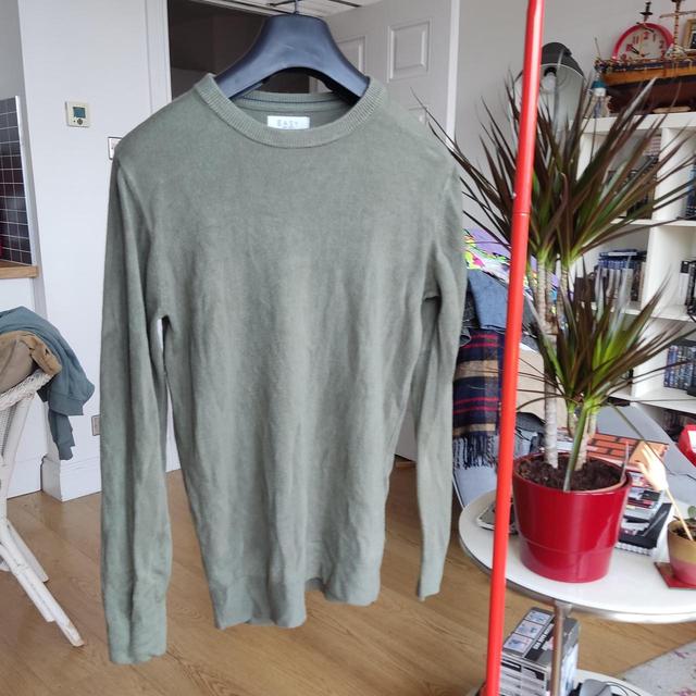 Easy Peasy Men's Jumper - Green/Khaki - S on Productcaster.