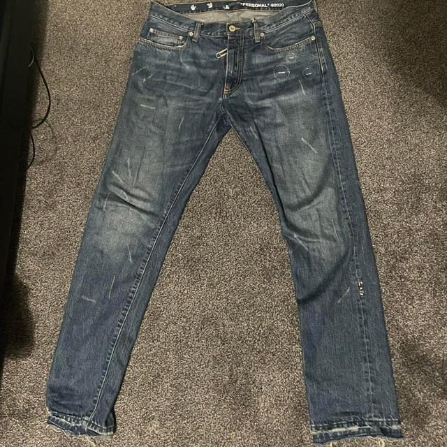 Off-White Men's Straight leg Jeans - Blue - 32" on Productcaster.