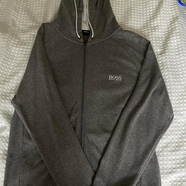 Hugo Boss Men's Hoodie - Grey - M on Productcaster.