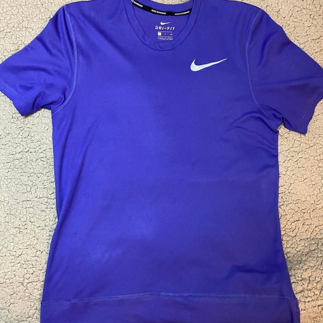 Nike Men's T-shirt - Purple/Blue - S on Productcaster.