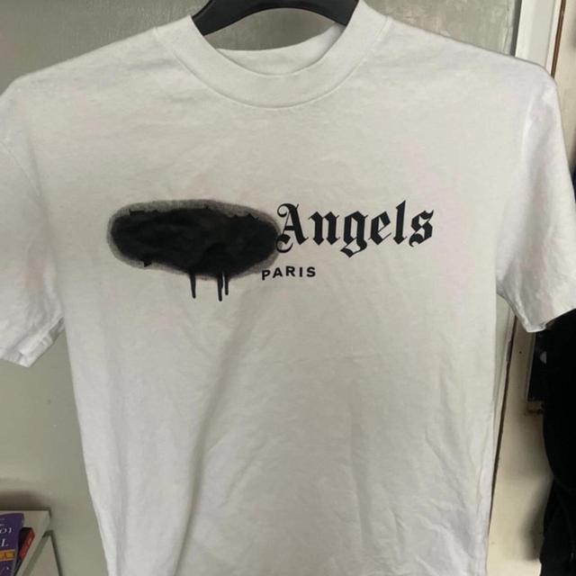 Palm Angels Men's T-shirt - Black/White - S on Productcaster.