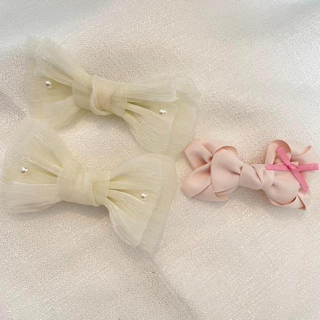 Handmade Women's Hair accessory - Cream/Pink on Productcaster.