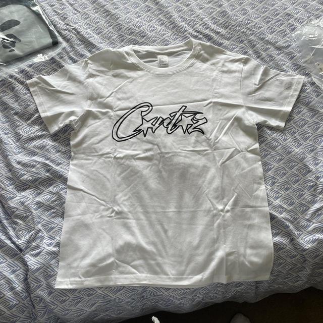 Corteiz Men's T-shirt - White/Black - M on Productcaster.