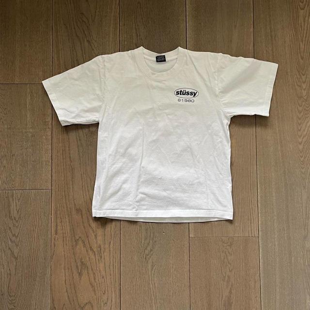 Stüssy Men's T-shirt - White - S on Productcaster.