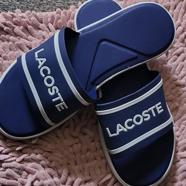 Lacoste Women's Slides - Blue/Navy - UK 5 on Productcaster.