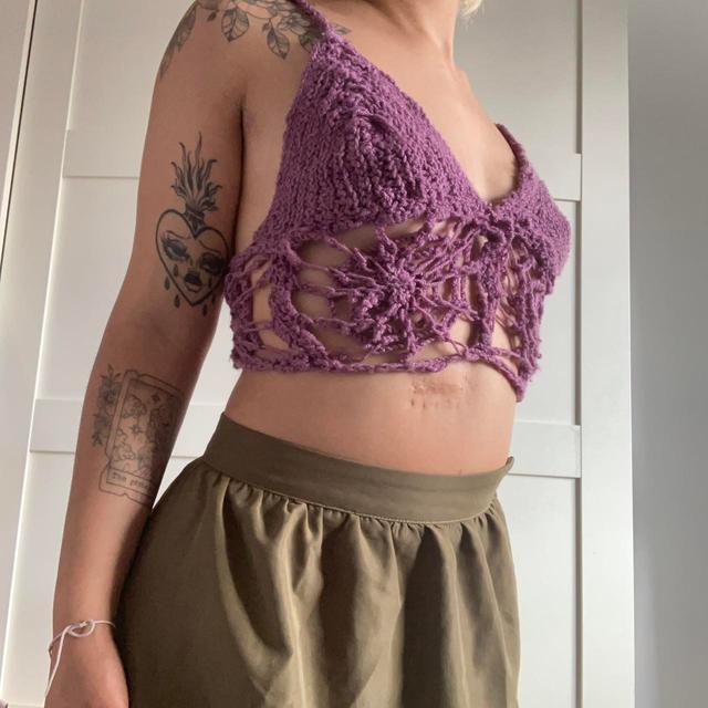 Handmade Women's Crop top - Purple - 6 on Productcaster.