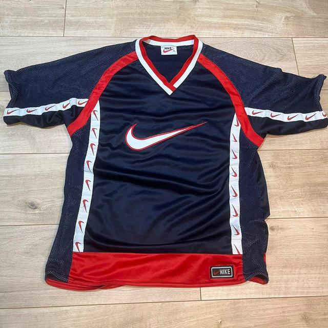 Nike Men's T-shirt - Navy/Red - XL on Productcaster.