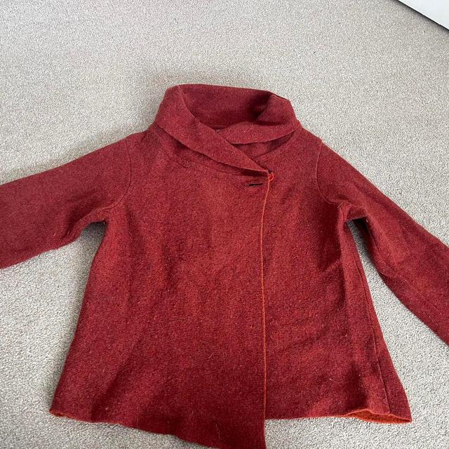 Vintage Women's Overcoat - Burgundy/Red - M on Productcaster.