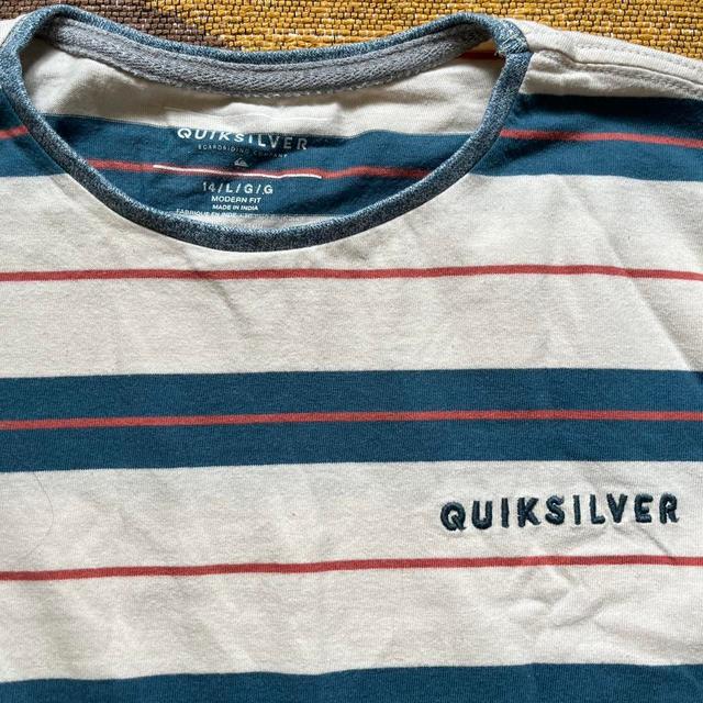 Quiksilver Men's T-shirt - Cream/Multi - S on Productcaster.