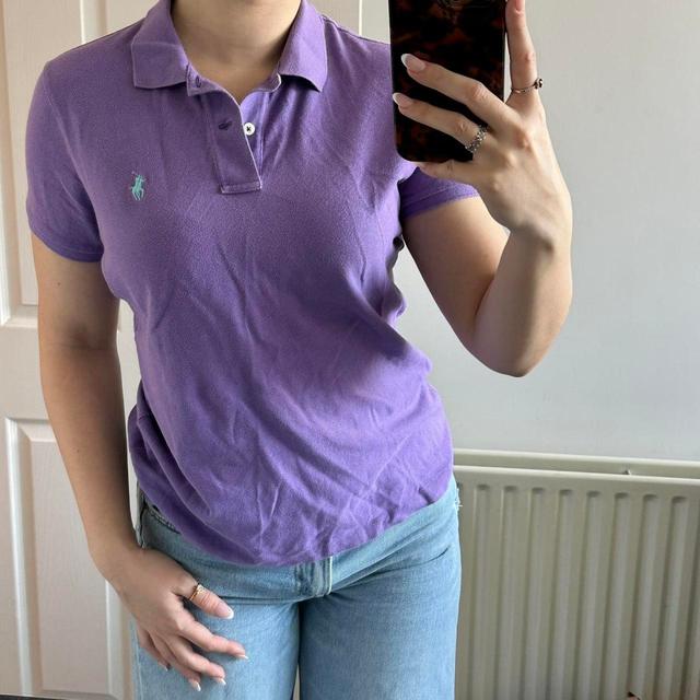 Ralph Lauren Women's Polo shirt - Purple - M on Productcaster.