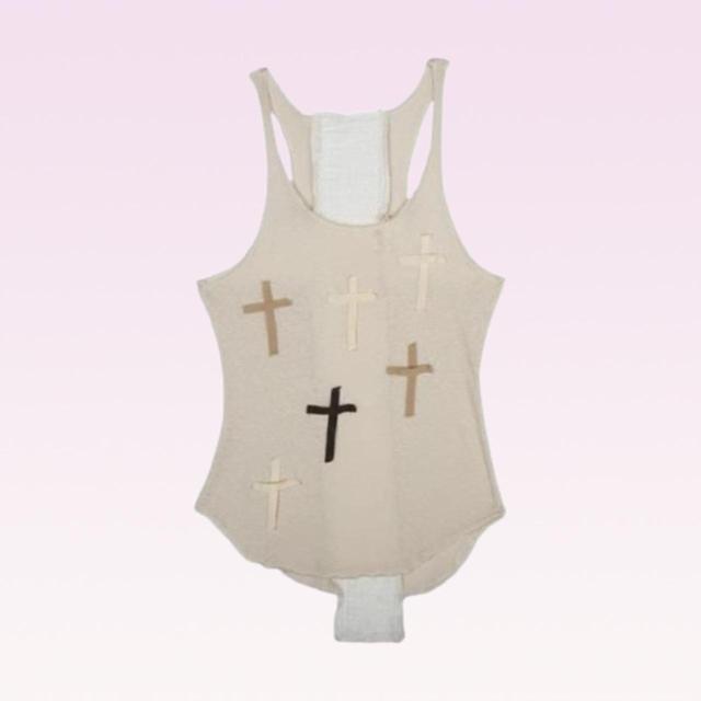 Designer Women's Vest - White/Brown - L on Productcaster.