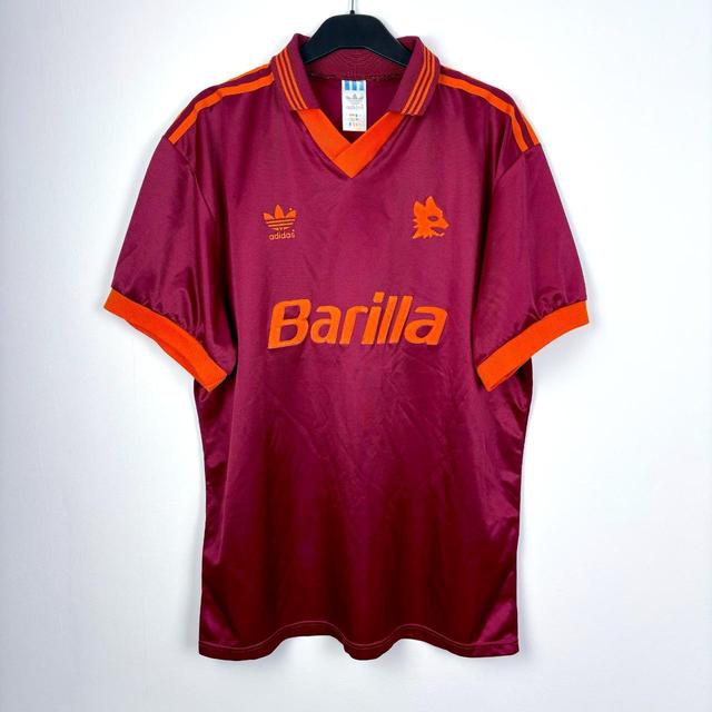 Adidas Men's T-shirt - Burgundy/Orange - L on Productcaster.