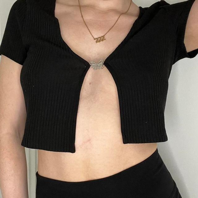 H&M Women's Crop top - Black - S on Productcaster.