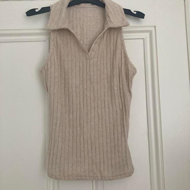 Women's Vest - Cream/Tan - XS on Productcaster.