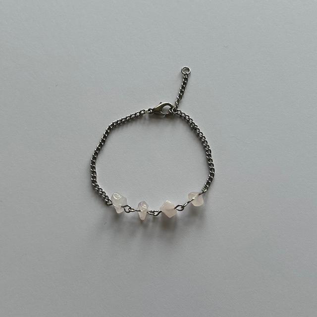 Handmade Women's Bracelet - Silver/Pink on Productcaster.