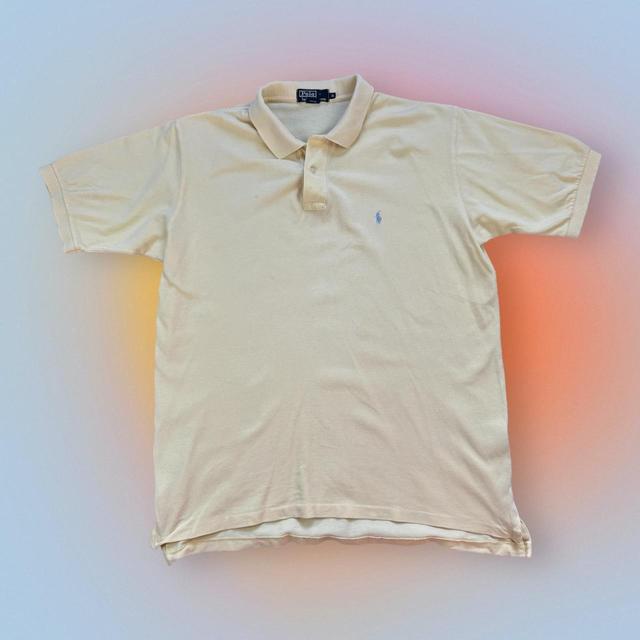 Polo Ralph Lauren Men's Polo shirt - Yellow/Blue - XL on Productcaster.