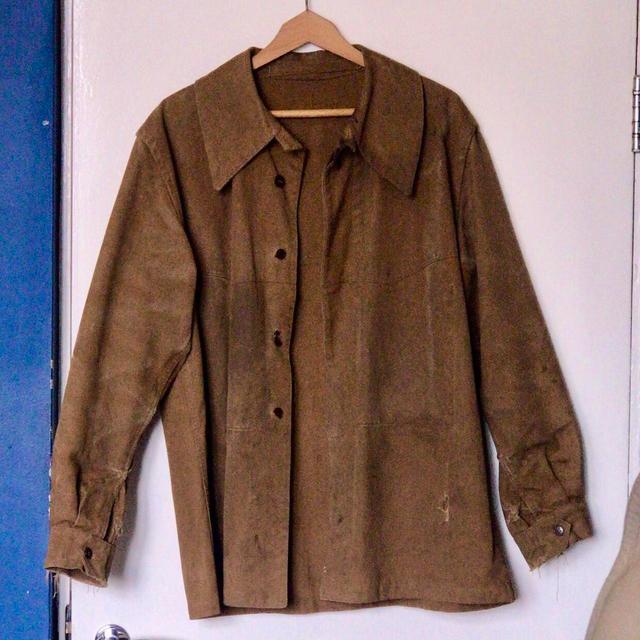 Vintage Men's Canvas Jacket - Brown/Tan - L on Productcaster.