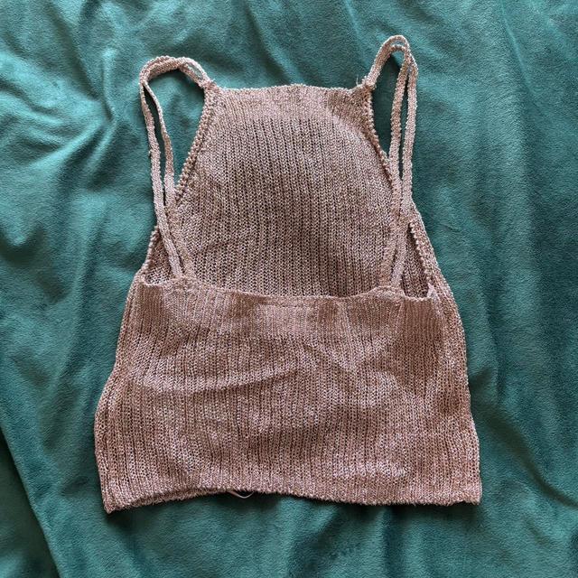 Topshop Women's Crop top - Pink/Brown - 6 on Productcaster.