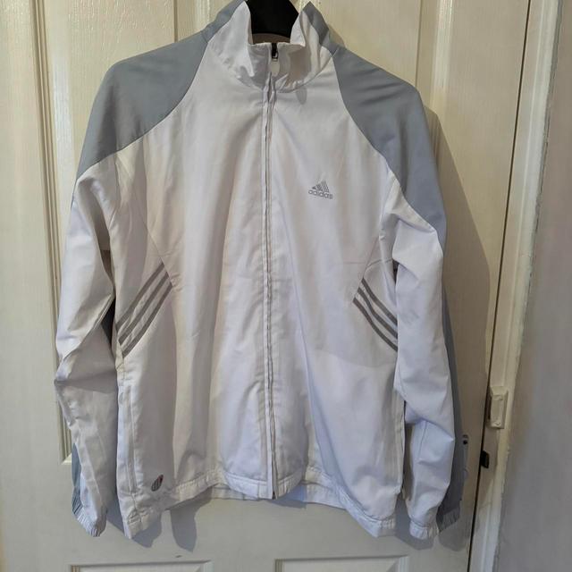 Adidas Women's Lightweight Jacket - White/Grey - UK 10 on Productcaster.