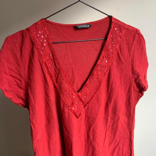 Vintage Women's T-shirt - Red - M on Productcaster.