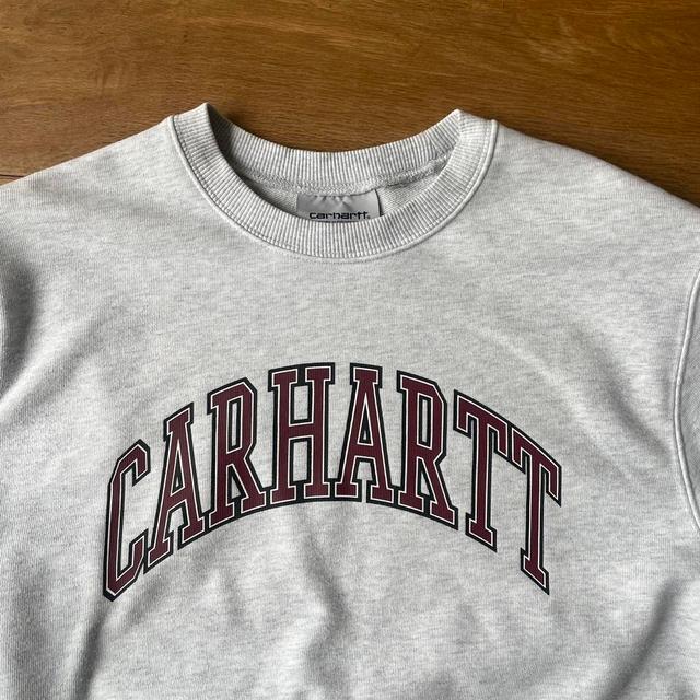 Carhartt Men's Sweatshirt - Grey - S on Productcaster.