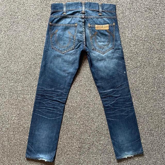 True Religion Men's Distressed Jeans - Blue/Navy - 29" on Productcaster.